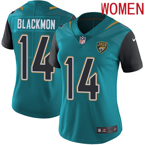 2019 Women Jacksonville Jaguars #14 Blackmon green Nike Vapor Untouchable Limited NFL Jersey->women nfl jersey->Women Jersey